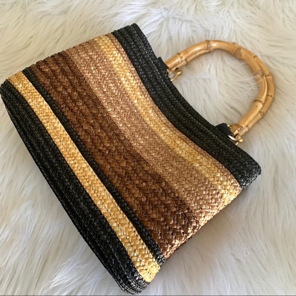 Sonoma Rattan Bamboo Handle Purse - Picture 8 of 16